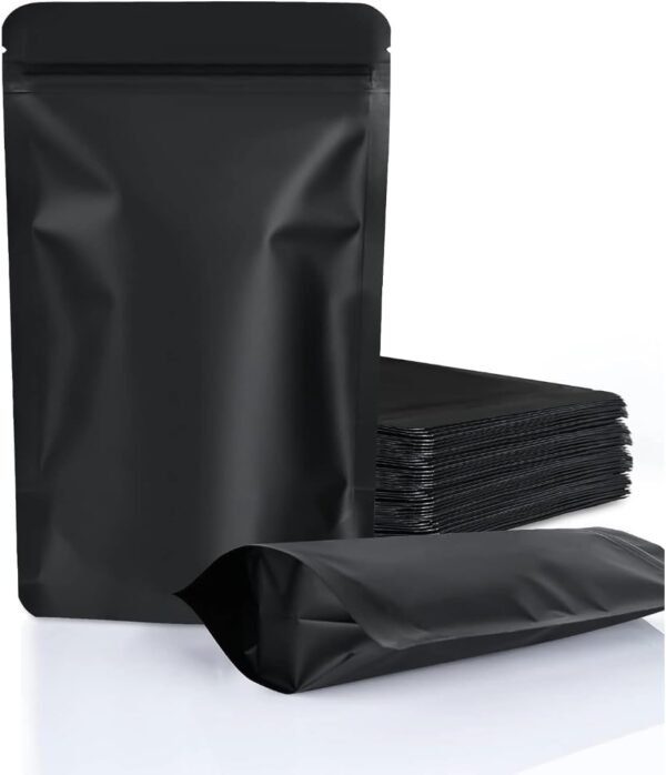 Your Brand Matt Black Ziplock Pouch (400 gm)
